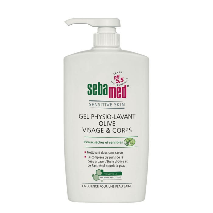 Face And Body Physio-cleansing Gel Olive 200ml Visage et corps Sebamed