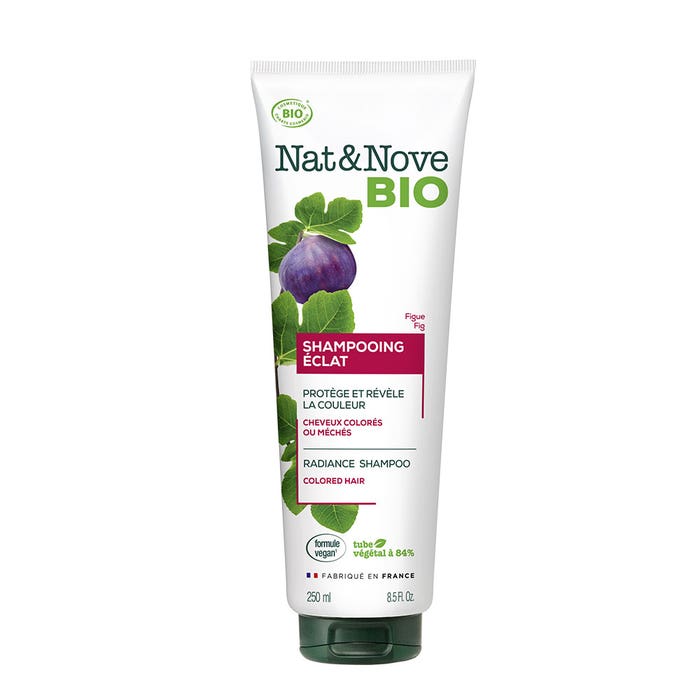 Organic Radiance Shampoo 250ml coloured or highlighted hair NAT&NOVE BIO