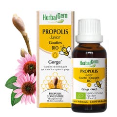Herbalgem Propolis Organic Throat Drops for Juniors 15ml