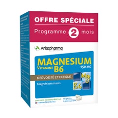 Arkopharma Arkovital Magnesium B6 2 X 60 Caps Fatigue And Anxiety Arkovital 120 gélules