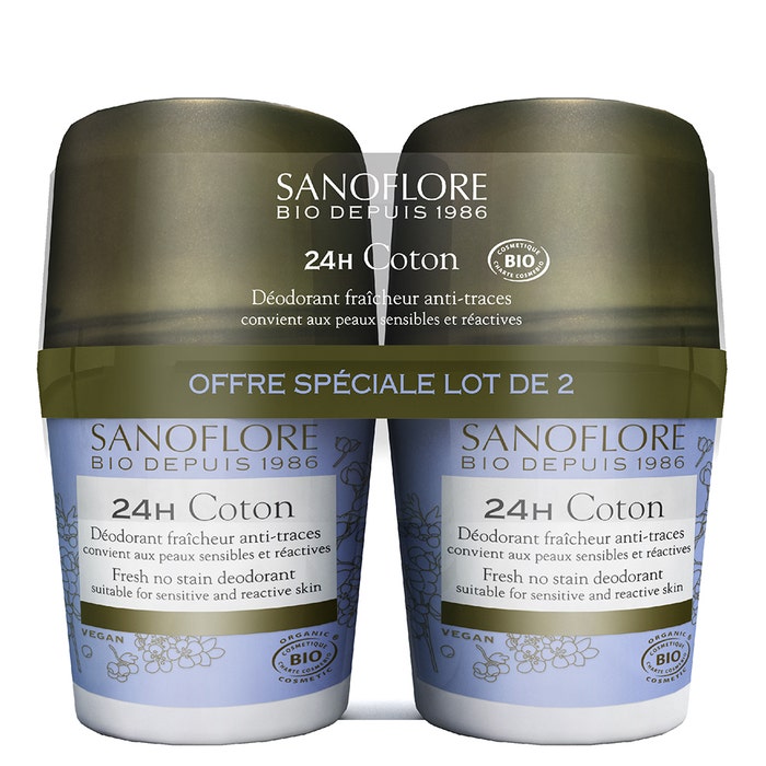 24h Protection Organic Pureté de Lin 2x50 ml Deodorants Sanoflore