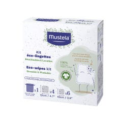 Mustela Reusable and washable eco-wipes kit x10