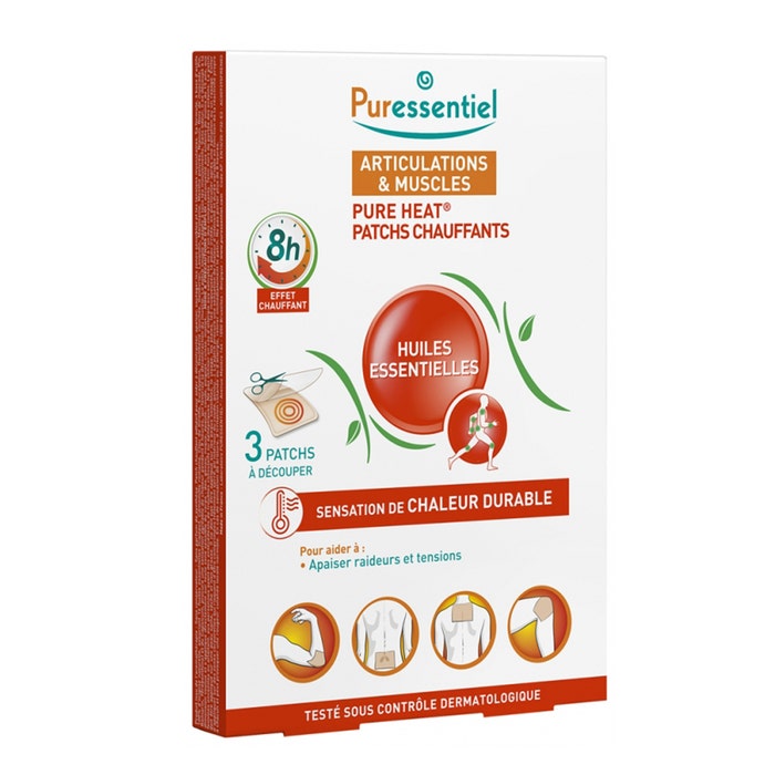 Puressentiel Joints & Muscles Heating Patches X3 Effet 8h 3 Patchs Chauds