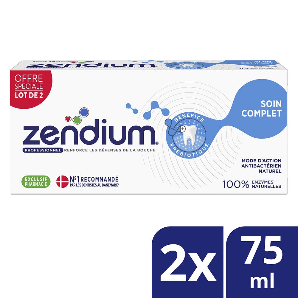 Toothpaste Enamel And Gums 2x75ml Zendium Easypara
