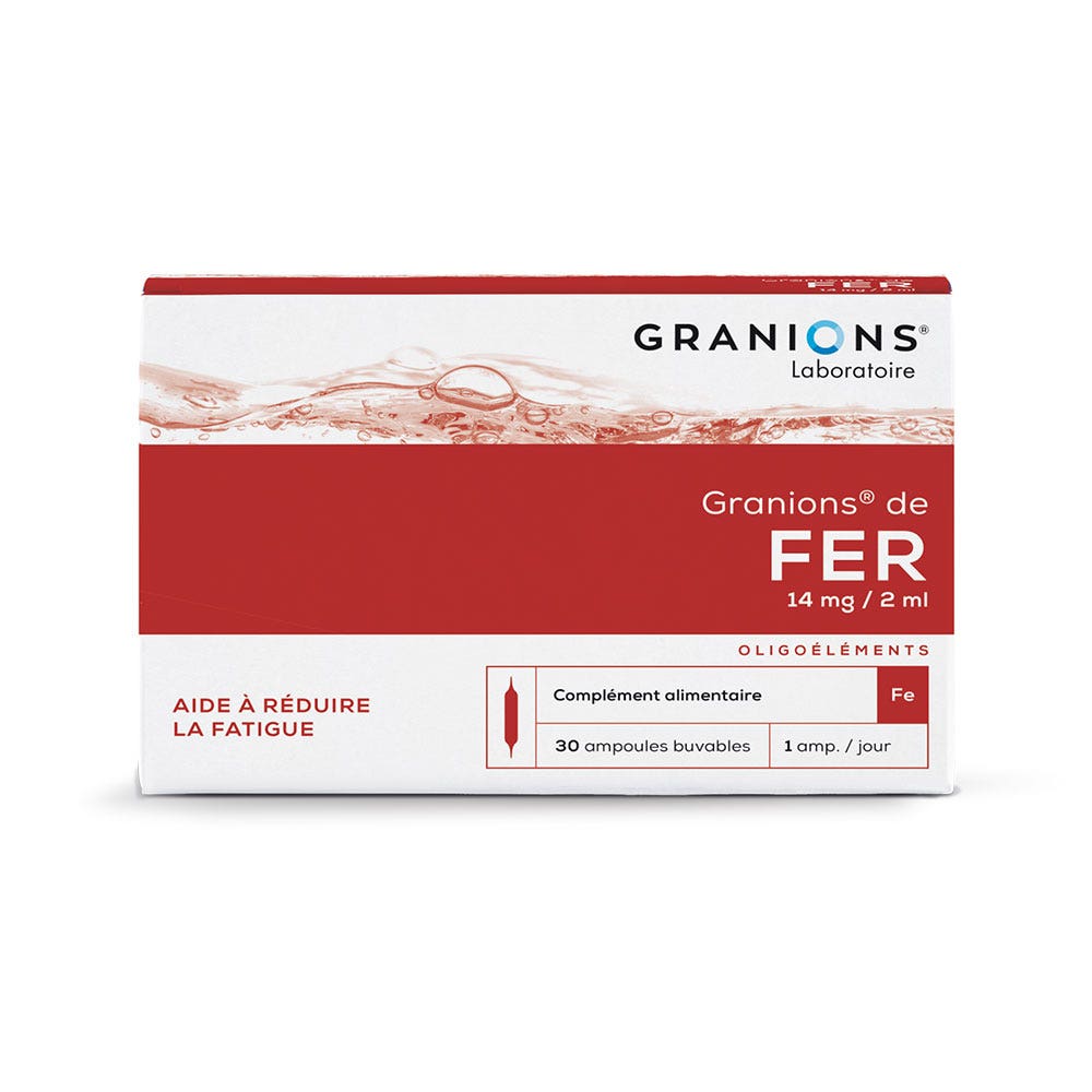 Granions Fe Female X 30 Phials Fatigue 30 Ampoules Buvables