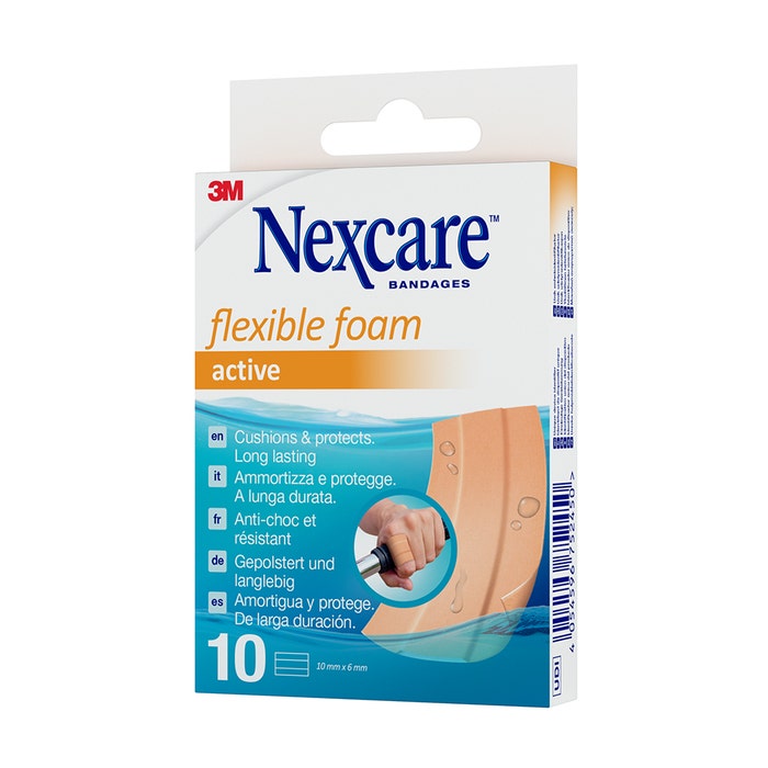 Nexcare Active Pre Cut Strips 10cmx6cm X10 x10 Nexcare