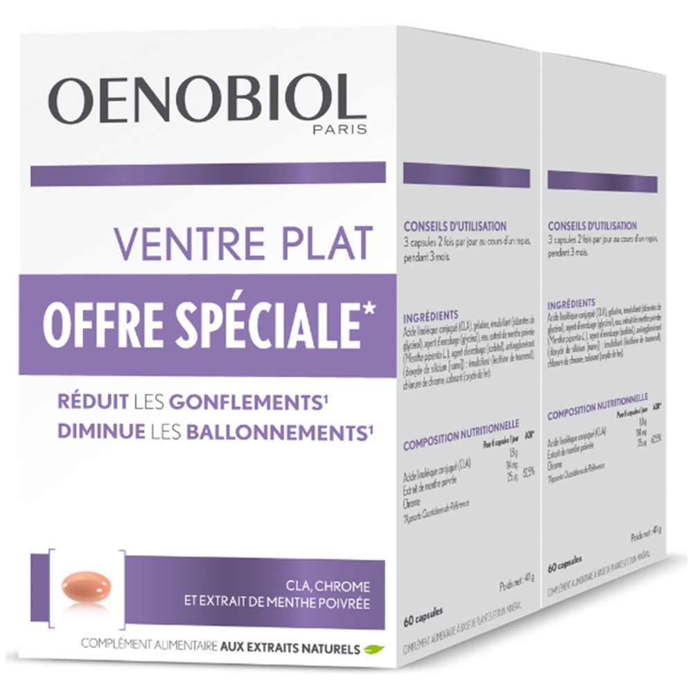 Oenobiol Slimming Flat stomach 2 x 60 capsules