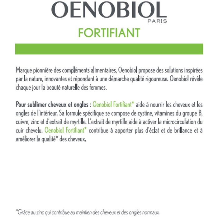 Oenobiol Fortifying Care For Nails And Hair X 180 Tablets