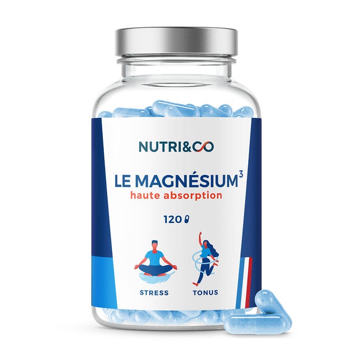 NUTRI&CO Plant Magnesium Vitamin B6 Stress et Tonus 120 capsules