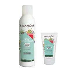 Pranarôm Aromaforce Ravintsara and Tea Tree Sanitizing Spray 150ml + Free Hydroalcoholic Gel