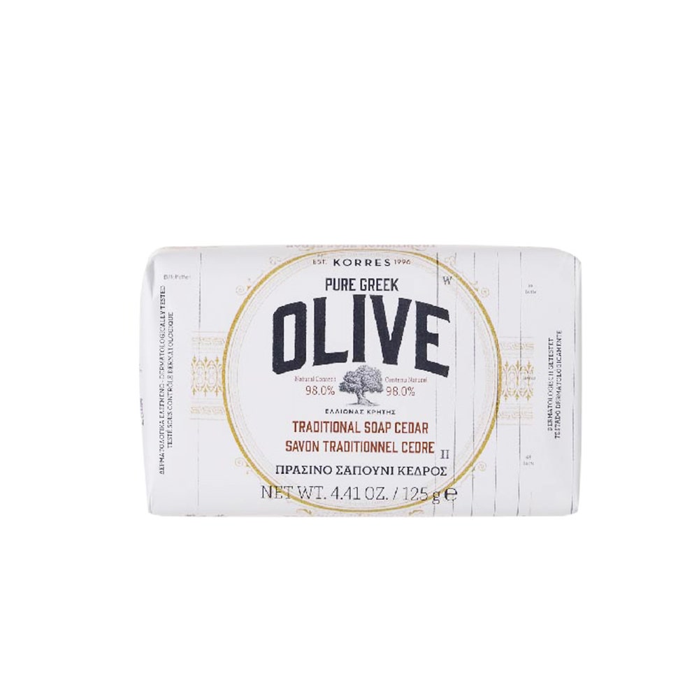 Korres Olive Pain de savon Olive & Cèdre 125g