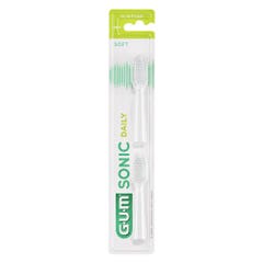 Gum Sonic Daily White Toothbrush Refills x2