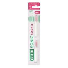 Gum Sonic Sensitive Toothbrush Refills x2