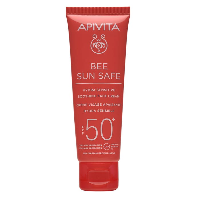 Hydra+ Sensitive Soothing Face Cream 50ml SPF50 Apivita