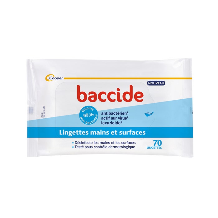 Wipes for Hands and Surfaces x70 Baccide