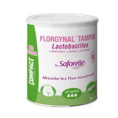 Florgynal Tampon Probiotique Super avec Applicateur X9 Florgynal Compact Super avec Applicateur Saforelle