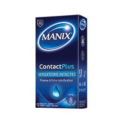 Préservatifs finesse et extra lubrification x14 Contact Plus Manix