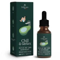 Huile avocat broad spectrum 30% 3000mg CBD Delicure