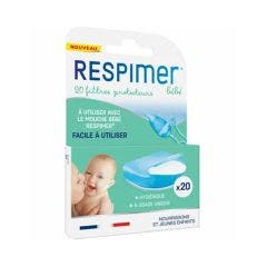 Filtres protecteurs pour mouche bébé x20 Nourrissons et jeunes enfants Respimer