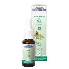 No 22 Organic Oak Demeter Bach Flower Remedies Courage Hope 25ml Biofloral