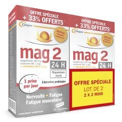 24h Magnesium Marin 2x45 Comprimes +33% Offert 2x45 Comprimes Mag 2