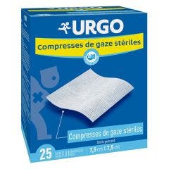 Compresses Stériles 7,5cm x 7,5cm x25 Urgo
