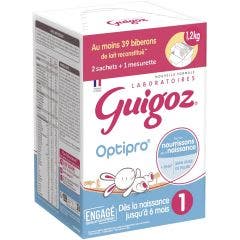 1 Milk 2 Sachets + Scoop 1,2kg + 1 Mesurette INCLUS Guigoz