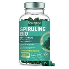 Organic Spirulina 200 tablets Santarome