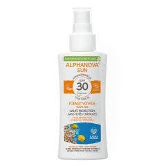 Organic SPF30 Sun Spray Face & Body 90g Travel size Alphanova