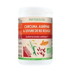 Organic Red Rice Yeast & Turmeric x 60 tablets Soutient la fonction cardiaque Phytoceutic