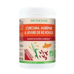 Organic Red Rice Yeast & Turmeric x 60 tablets Soutient la fonction cardiaque Phytoceutic