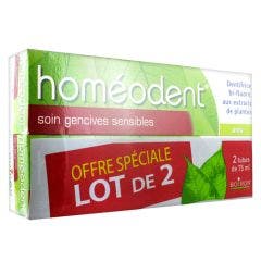 Toothpaste Care Sensitive Gums Aniseed 2x75ml Homeodent Boiron