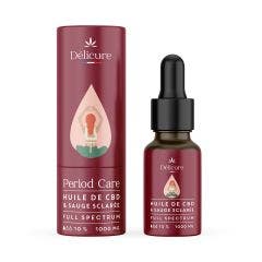 Huile Période, CBD Full spectrum 1000mg, sauge sclarée, menthe poivrée 10ml Delicure