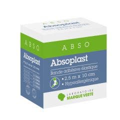 Bande adhésive élastique Absoplast 2,5mx10cm 1 UNITÉS Abso Plast Marque Verte