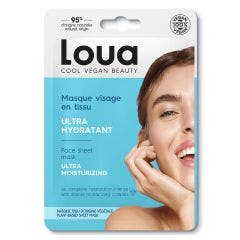 Masque en tissu Visage Ultra-Hydratant 1 unité peaux sèches Loua