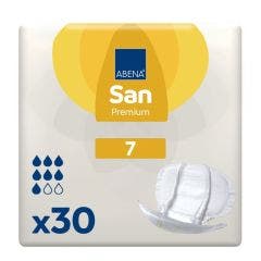 Protection anatomique 7G 36X63cm x30 Abri-San 7 incontinence lourde jour Abena