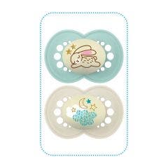 Anatomical Silicone Pacifier Phosphorescent X 2 - From 6 Months x2 6 mois et plus Mam