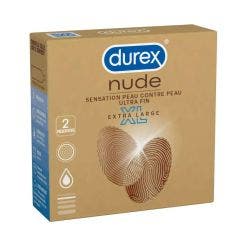 Préservatifs Sensation Peau contre Peau XL x2 Nude Durex