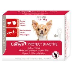 Protect Bi-actifs 26,8mg/240 mg solution pour spot-on Chien (1,5-4kg) 4x0,44ml Canys
