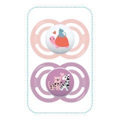 Anatomical Silicone Pacifier Perfect Animals From 18 Months X2 x2 18 Mois Et Plus Mam