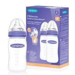 Biberon Verre Avec Tetine Natural Wave 240ml Lansinoh