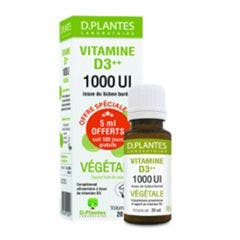 D.plantes Vegetable D3 Vitamin 1000ui 15ml+5ml offert D. Plantes