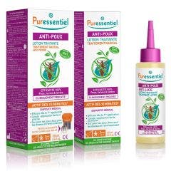 LOT Lotion traitante avec peigne 2x100ml Puressentiel