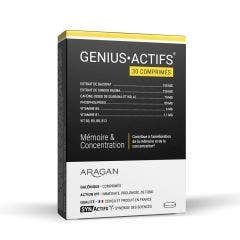 Lecitone Genius memory and concentration 30 tablets 30 Comprimes Mémoire et Concentration Synactifs