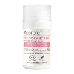 Long-lasting efficiency 24-hour roll-on deodorant to minimise regrowth 50ml Acorelle