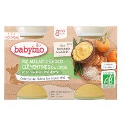 Rice with milk 2x130g Mes 1ers Fondants From 8 Months Babybio
