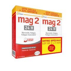 24h Magnesium Marin 2x45 Comprimes +33% Offert 2x45 Comprimes Mag 2