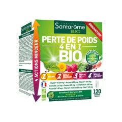 Organic 4-in-1 Slimming & Weightloss 120 capsules Complément minceur Santarome