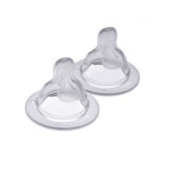 Ultra-supple Silicone Teats Flow 1 From Birth Lot Of 2 Mam