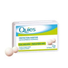 Natural Wax Ear Plugs X12 Long Lasting Protection Quies